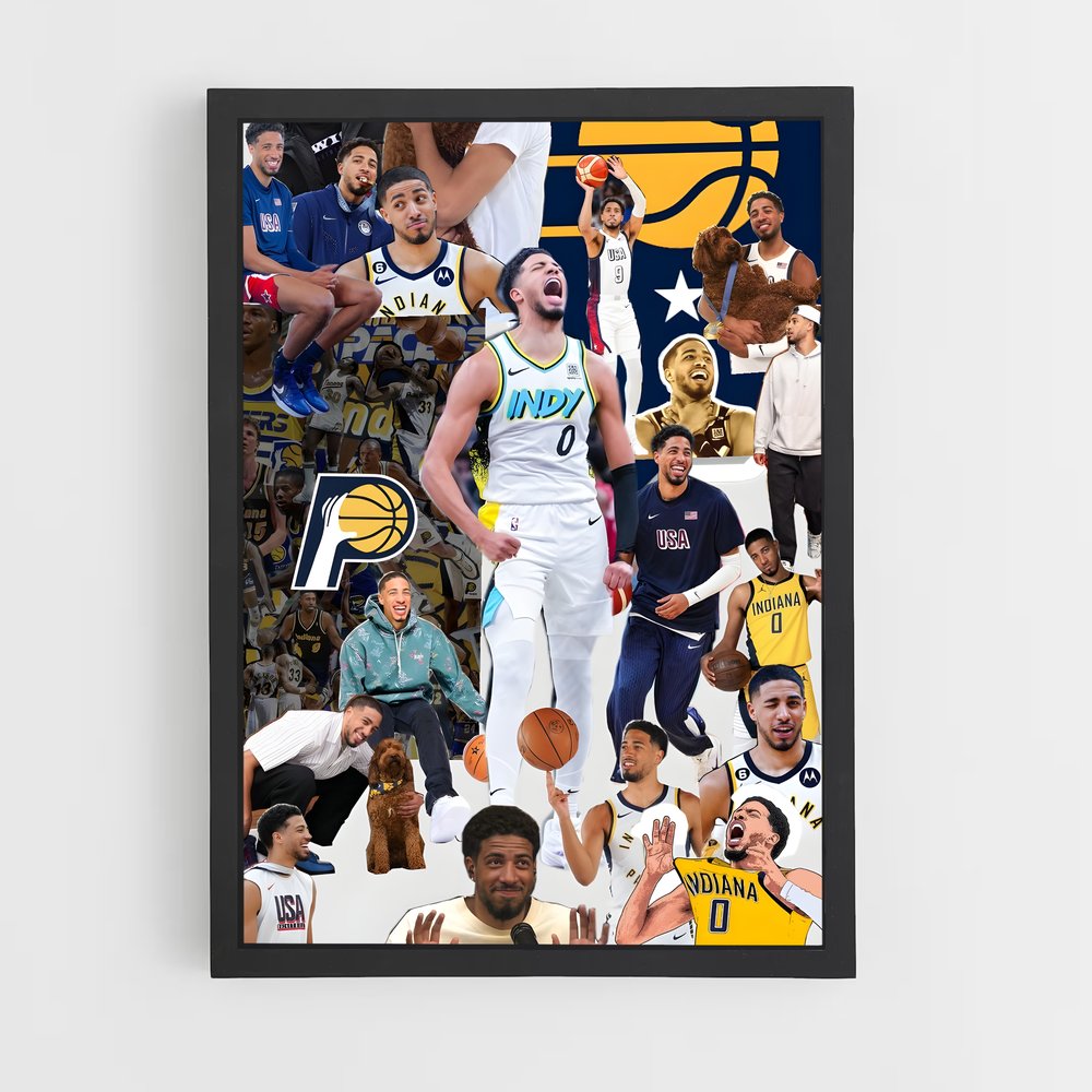 Poster Tyrese de haliburton – affiche Basketball (vue 2)
